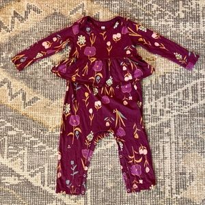 Beautiful Tea long sleeve skirted bodysuit